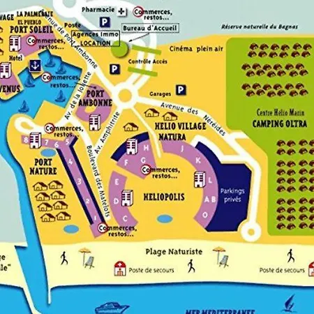 Prázdninový dům Chambre Bateau Village Naturiste Le Sunjr3 *